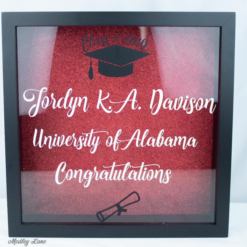 12x12 Shadow Box w/ top slot- card box, memory box- Personalize it!